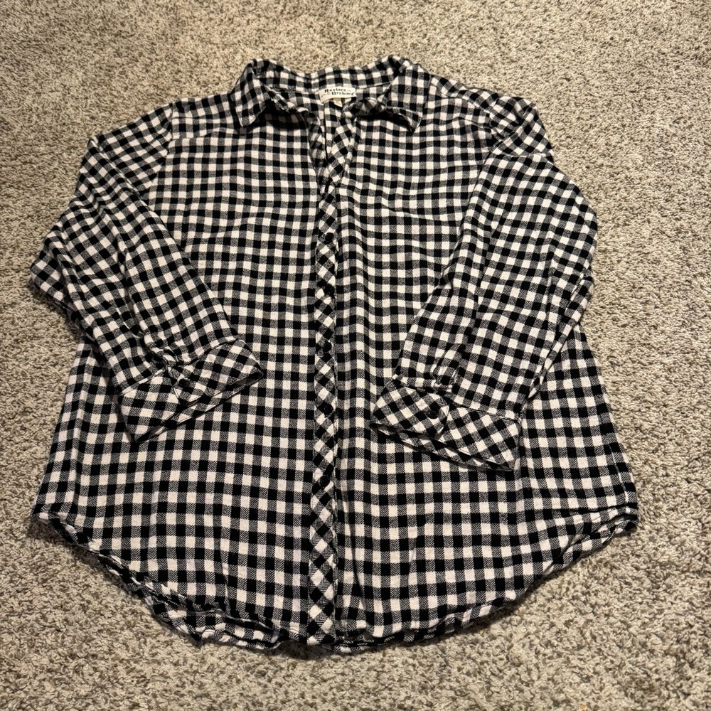 Anthropologie Hester & Orchard Plaid Flannel Top - XL